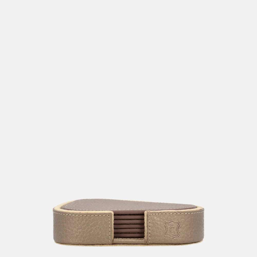 Chamada leren onderzetters effen organisch koper bij Duifhuizen