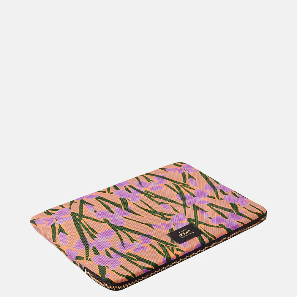 Wouf Iris laptophoes 13/14 inch Flowers bij Duifhuizen