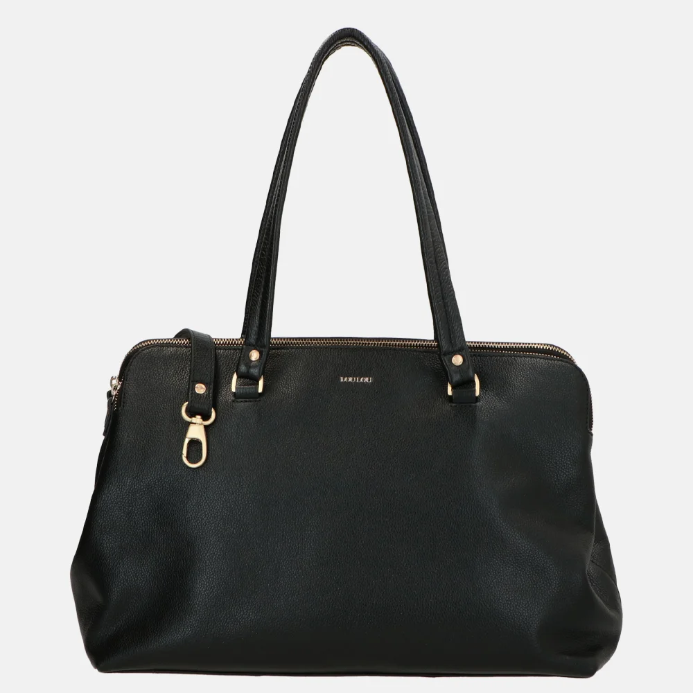 Loulou Essentiels Olivia shopper 15 inch black bij Duifhuizen