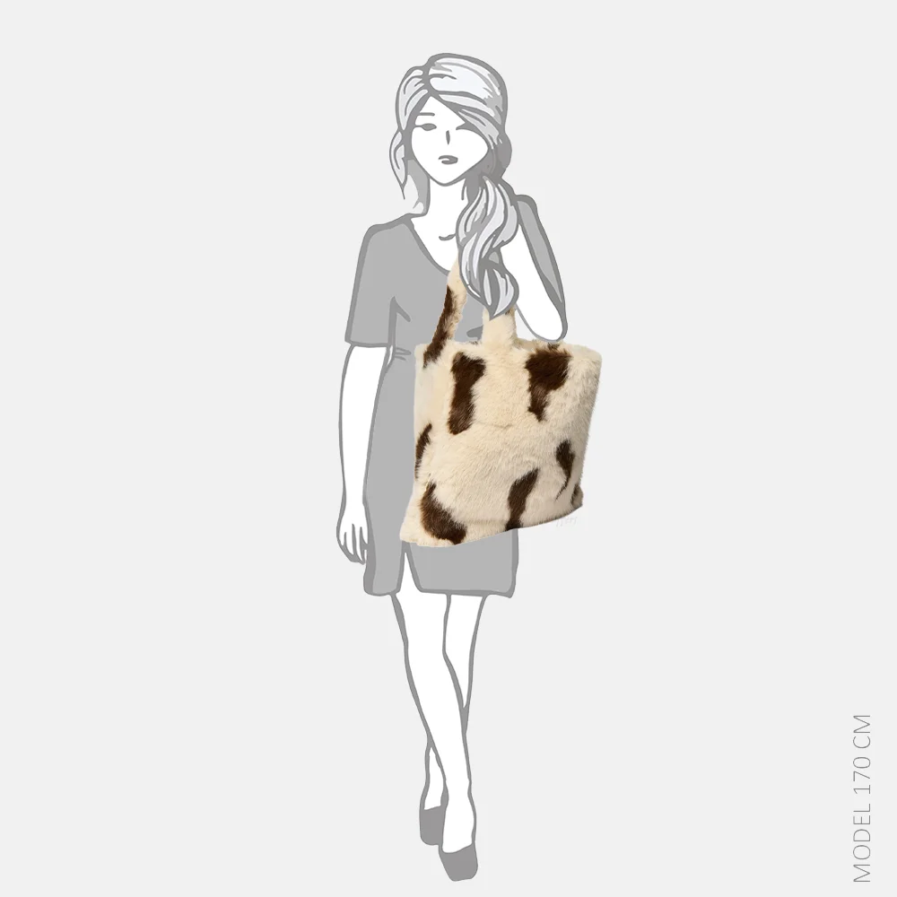 Studio Noos Faux Fur Mom bag shopper holy cow bij Duifhuizen