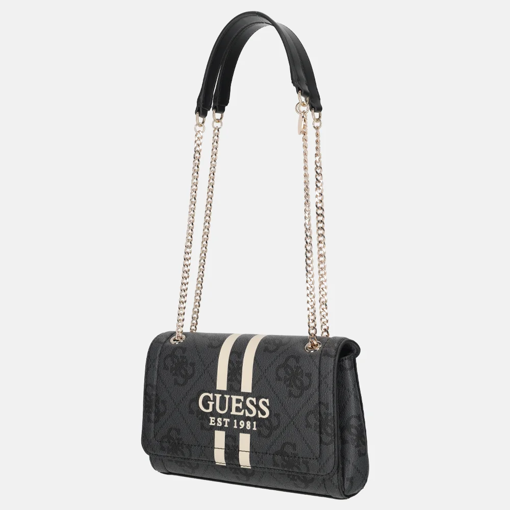 Guess Noelle II crossbody tas coal logo bij Duifhuizen