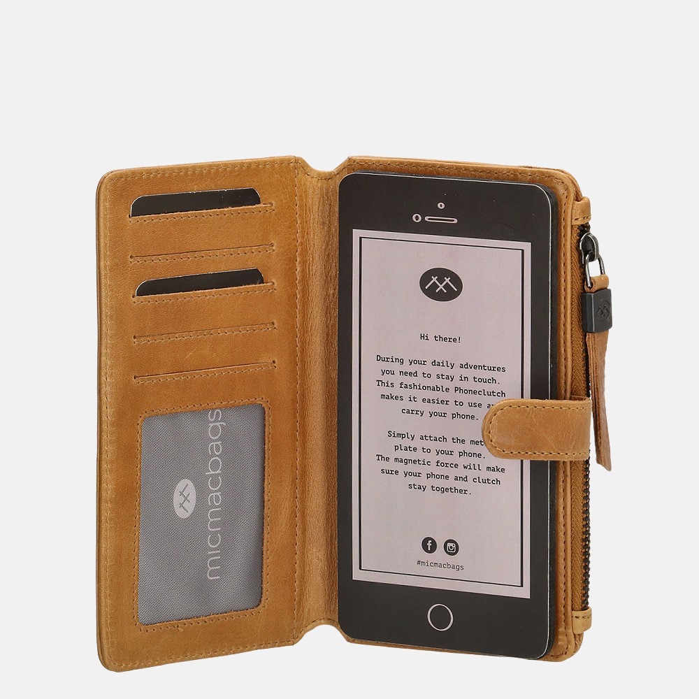 Micmacbags Porto portemonnee/telefoontasje oker bij Duifhuizen