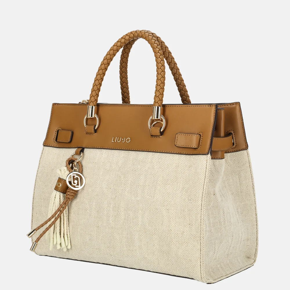 Liu Jo Manhattan tote shopper bedrukt M naturale bij Duifhuizen