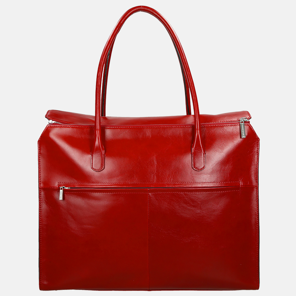 Claudio Ferrici shopper 15.6 inch red bij Duifhuizen