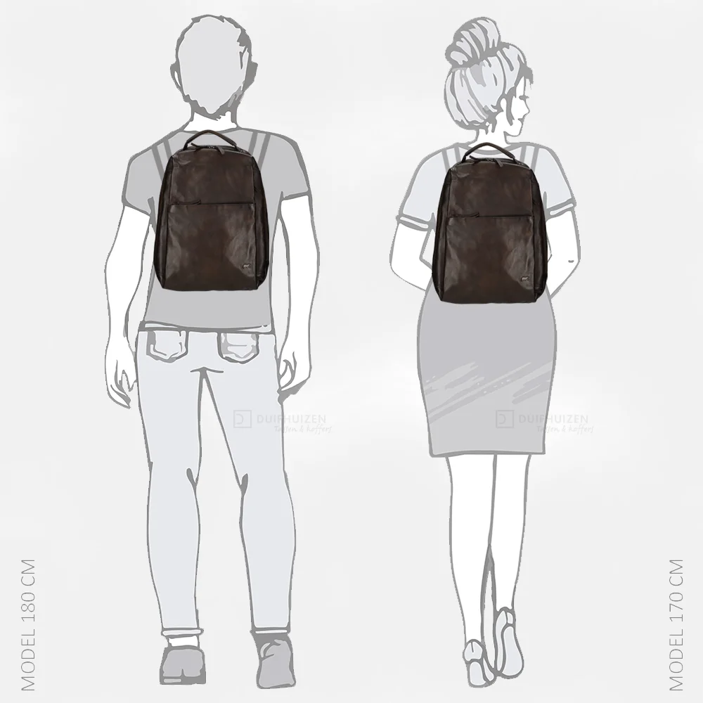 Bear Design laptoprugzak donker bruin bij Duifhuizen