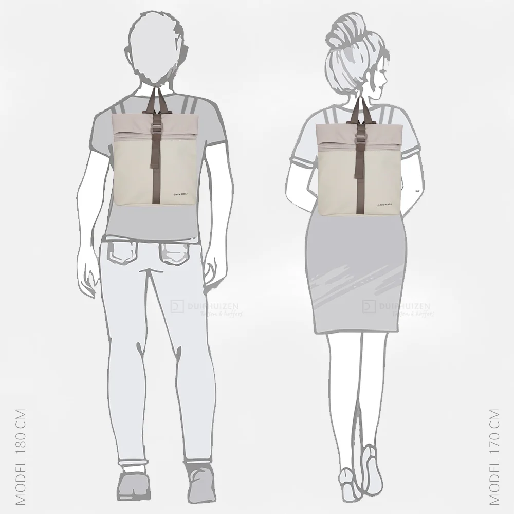 New Rebels Backham rugzak 13 inch S beige beige bij Duifhuizen