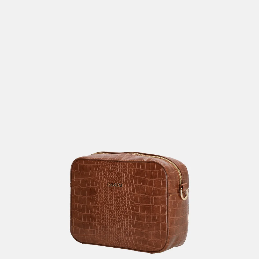 Charm London crossbody tas cognac bij Duifhuizen