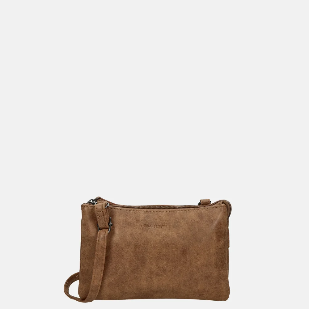 Enrico Benetti Anna crossbody tas camel bij Duifhuizen