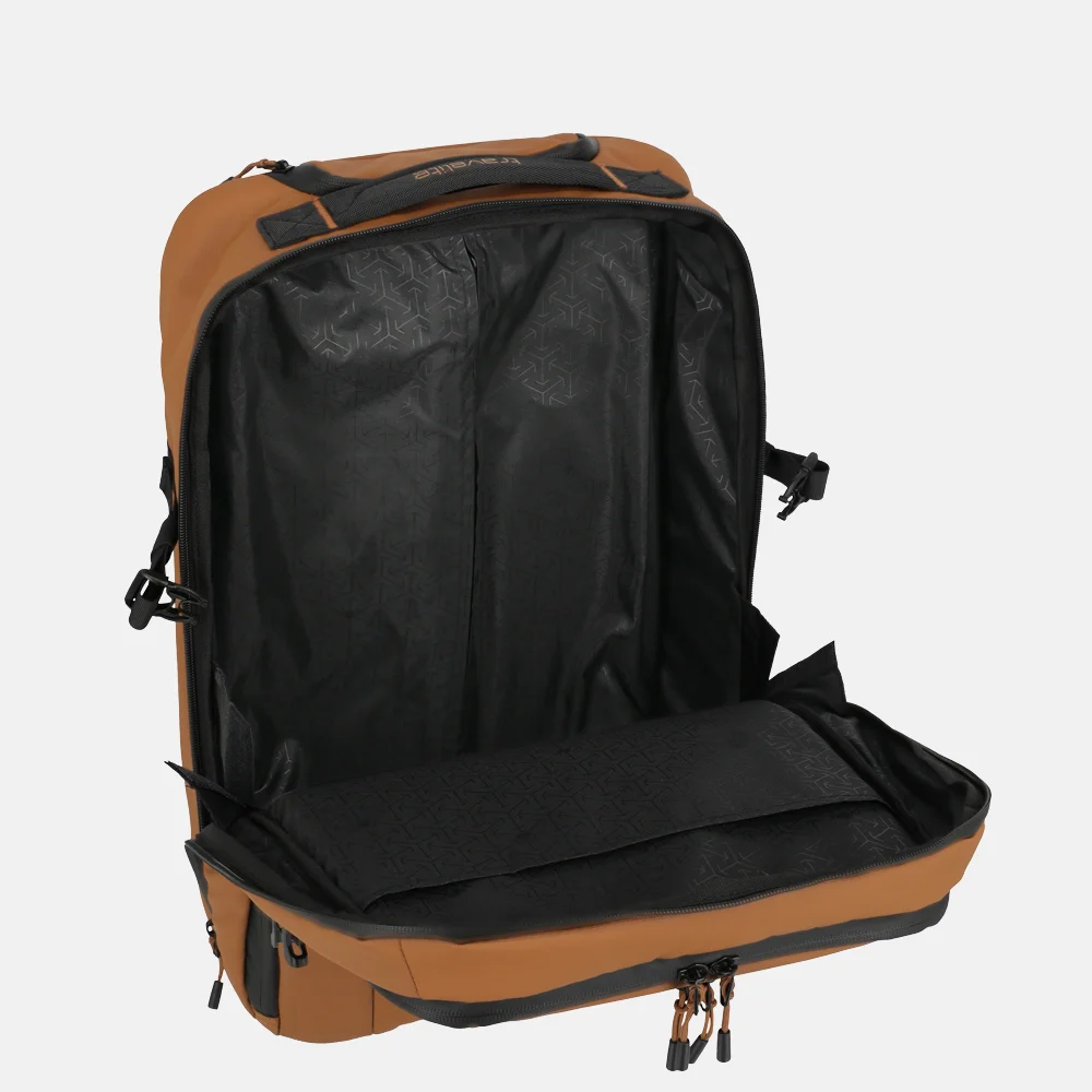 Travelite Briize trolley rugzak curry bij Duifhuizen