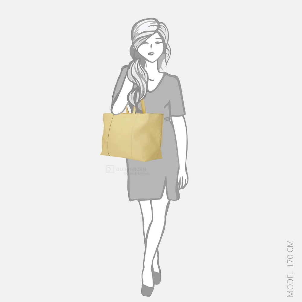 Loulou Essentiels Valerie shopper sorbet yellow bij Duifhuizen