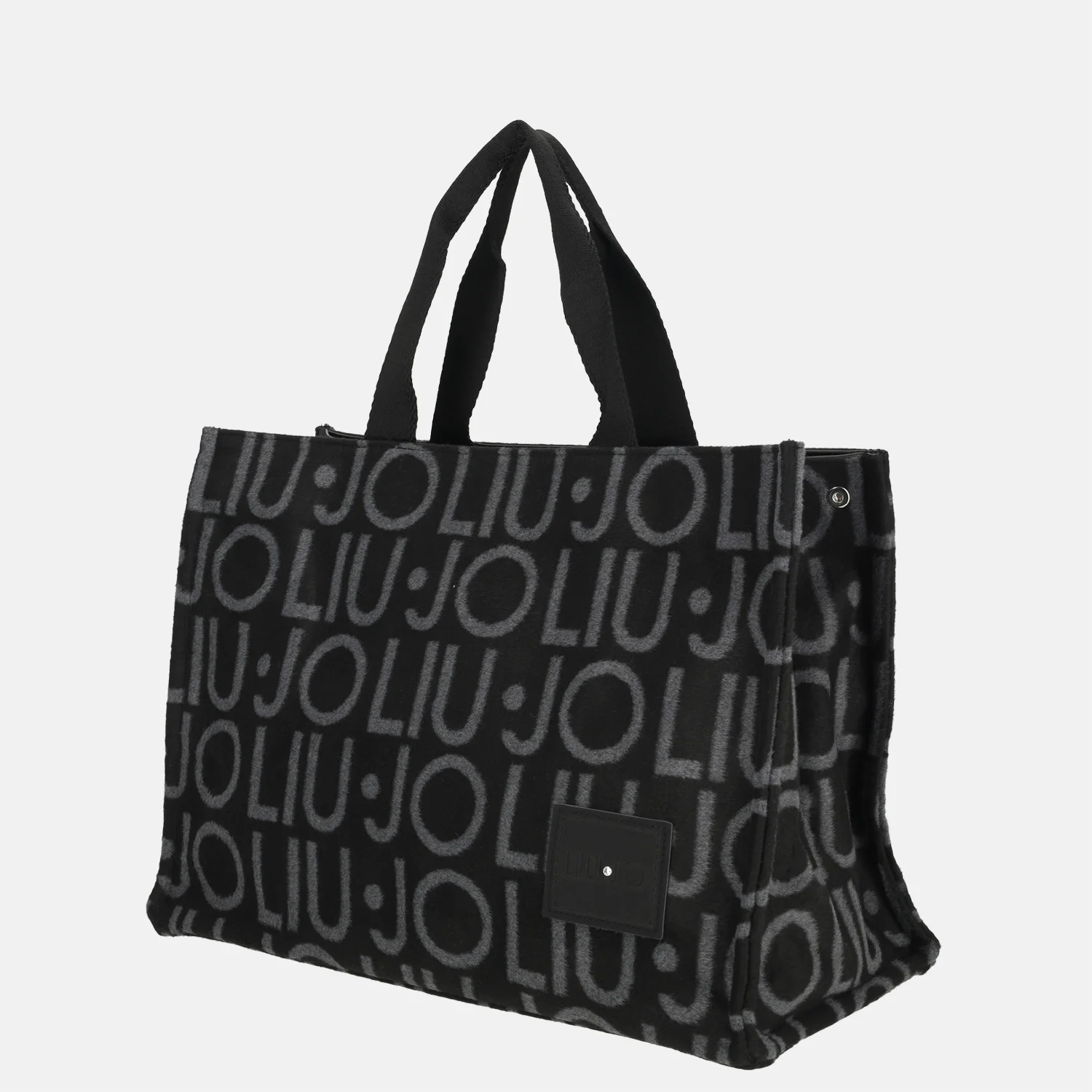 Liu Jo tote logo shopper L nero bij Duifhuizen