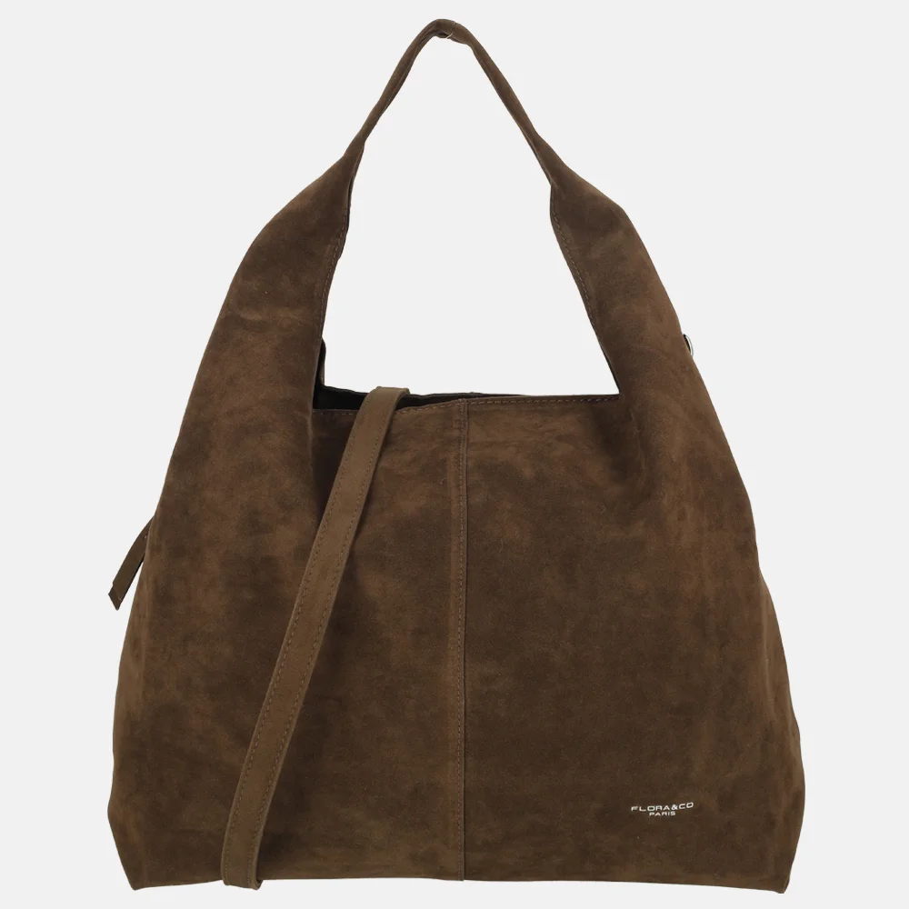 Flora & Co buideltas suedine chocolat bij Duifhuizen