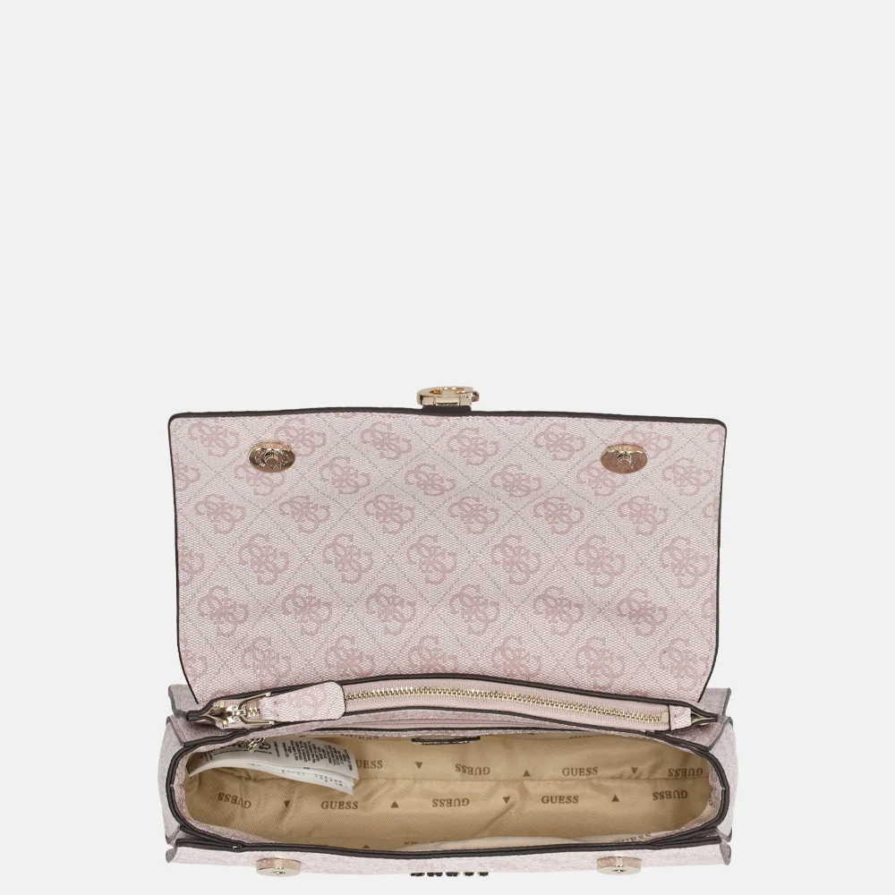 Guess Zamira schoudertas orchid logo bij Duifhuizen