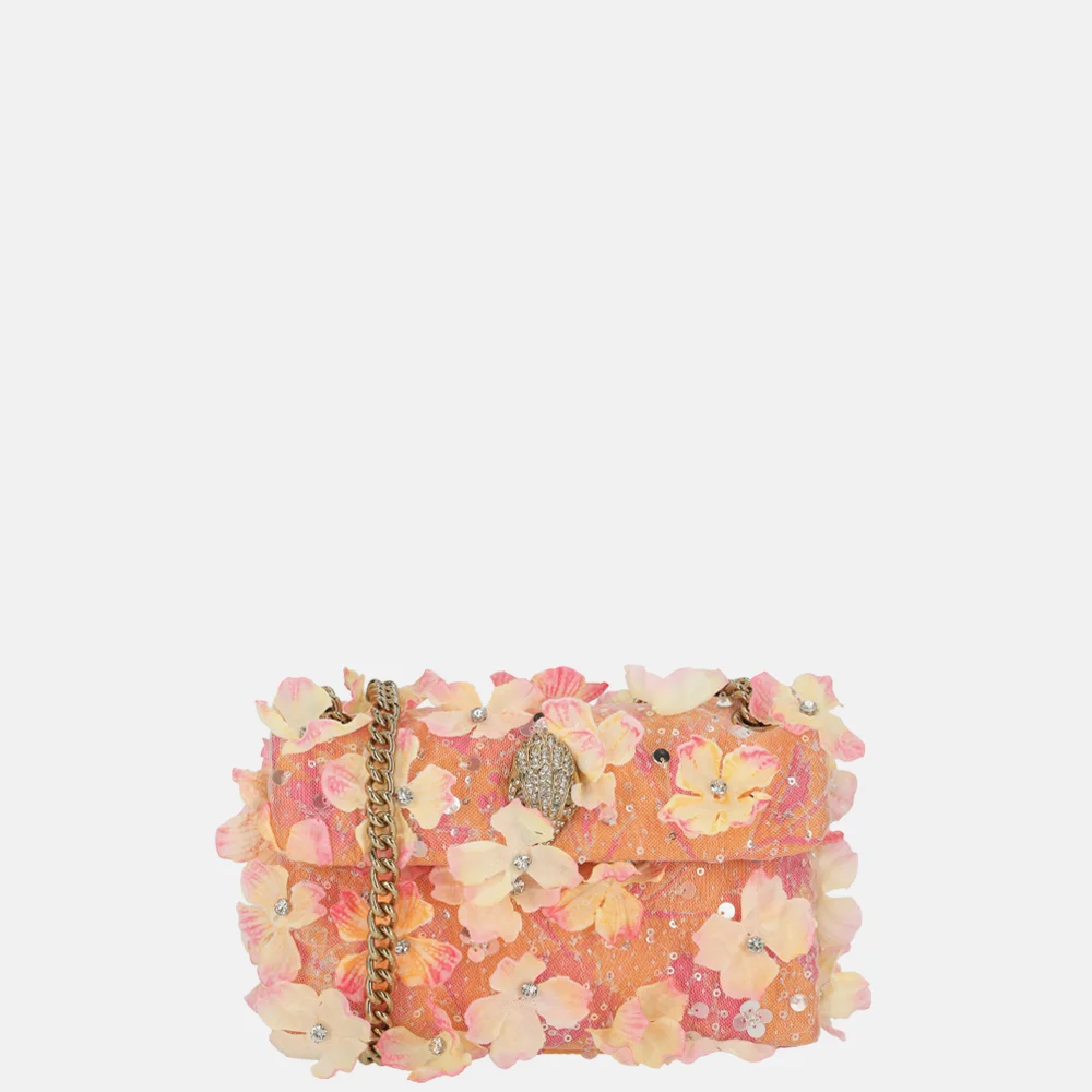 Kurt Geiger Kensington schoudertas mini flower peach