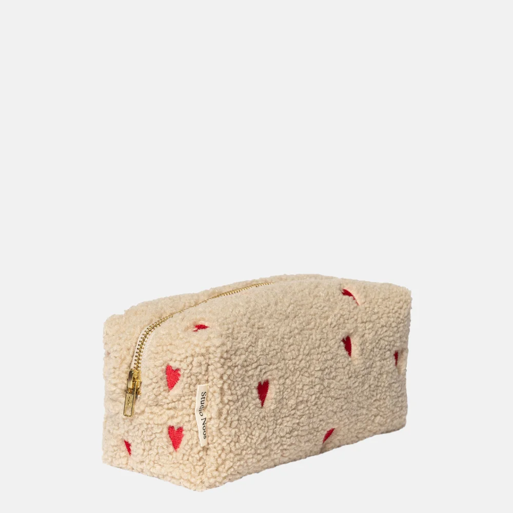Studio Noos pouch toilettas teddy ecru bij Duifhuizen