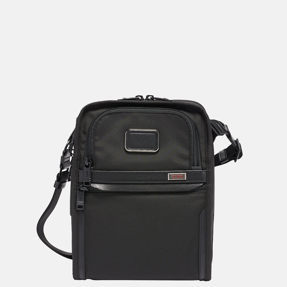 Tumi organizer crossbody tas black bij Duifhuizen