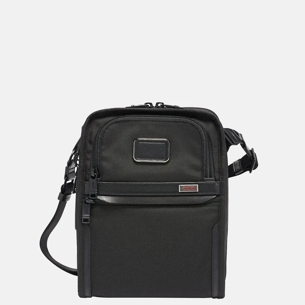 Tumi organizer crossbody tas black bij Duifhuizen