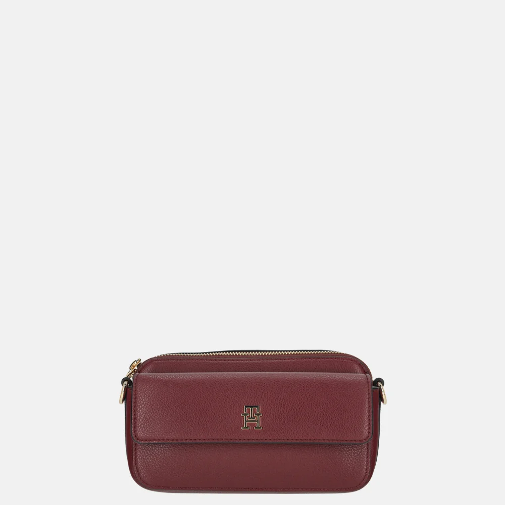 Tommy Hilfiger Icon crossbody tas velvet maroon bij Duifhuizen
