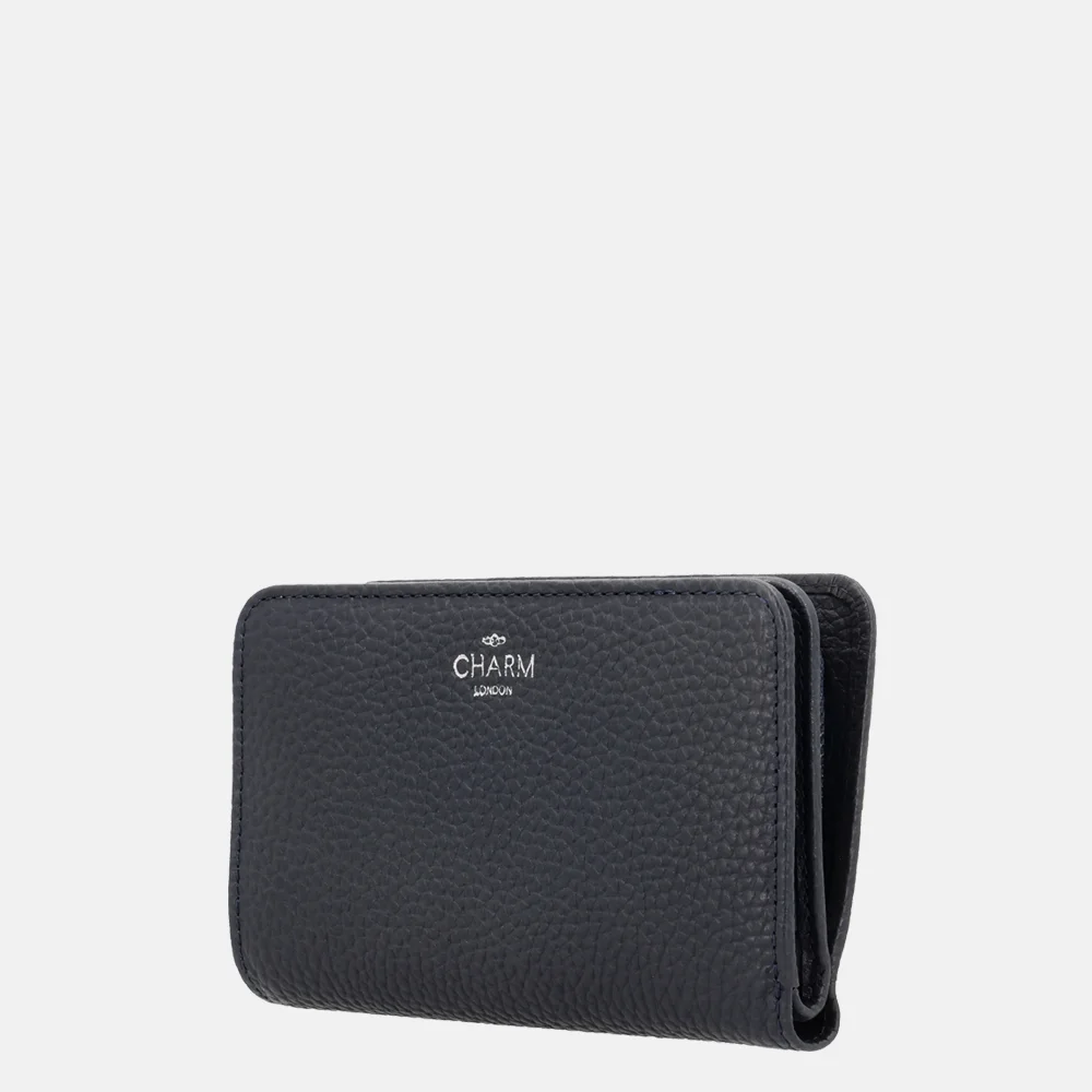 Charm London Washington portemonnee blauw bij Duifhuizen