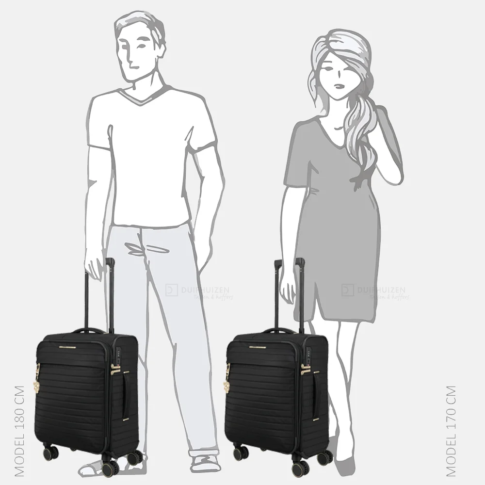 Travelite Barbara Stepp handbagage koffer 55 cm black bij Duifhuizen