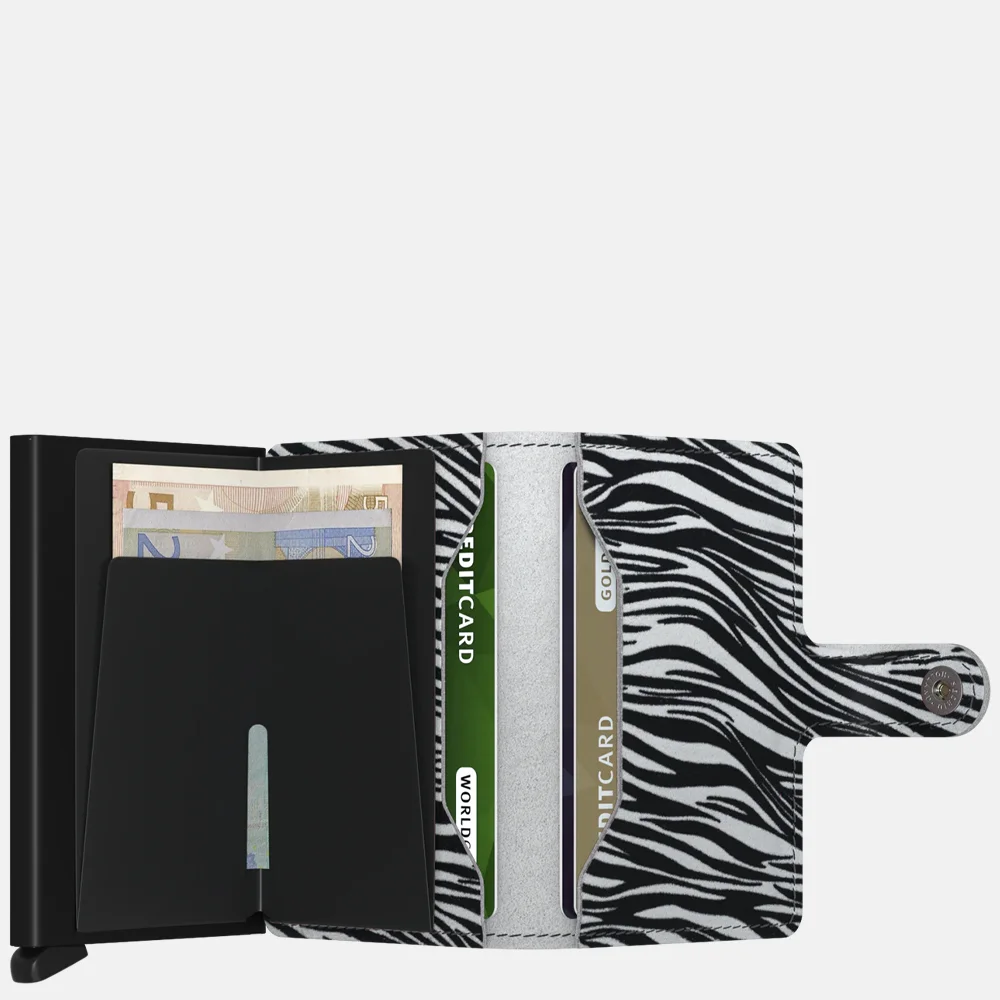 Secrid Miniwallet pasjeshouder zebra light grey bij Duifhuizen