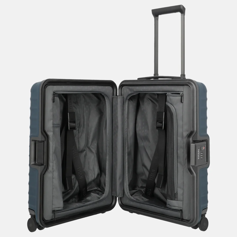 Titan Overseas handbagage koffer 55 cm midnight blue bij Duifhuizen