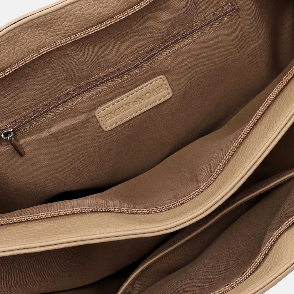 Emily & Noah Heidemarie shopper taupe bij Duifhuizen