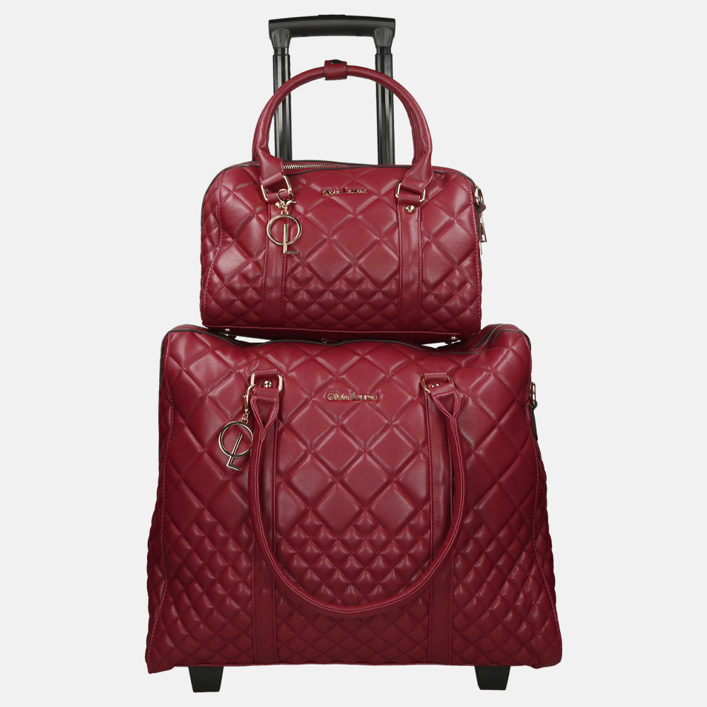 Olivia Lauren Lyana business trolley + tas bordo bij Duifhuizen
