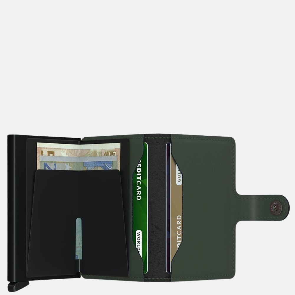Secrid Miniwallet pasjeshouder matte green black bij Duifhuizen