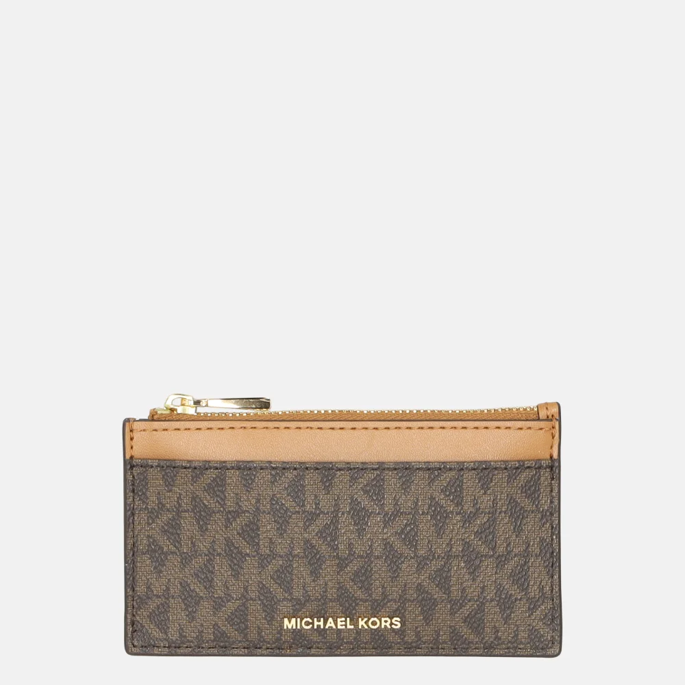 Michael Kors Jet set card case pasjeshouder S brown/acorn bij Duifhuizen