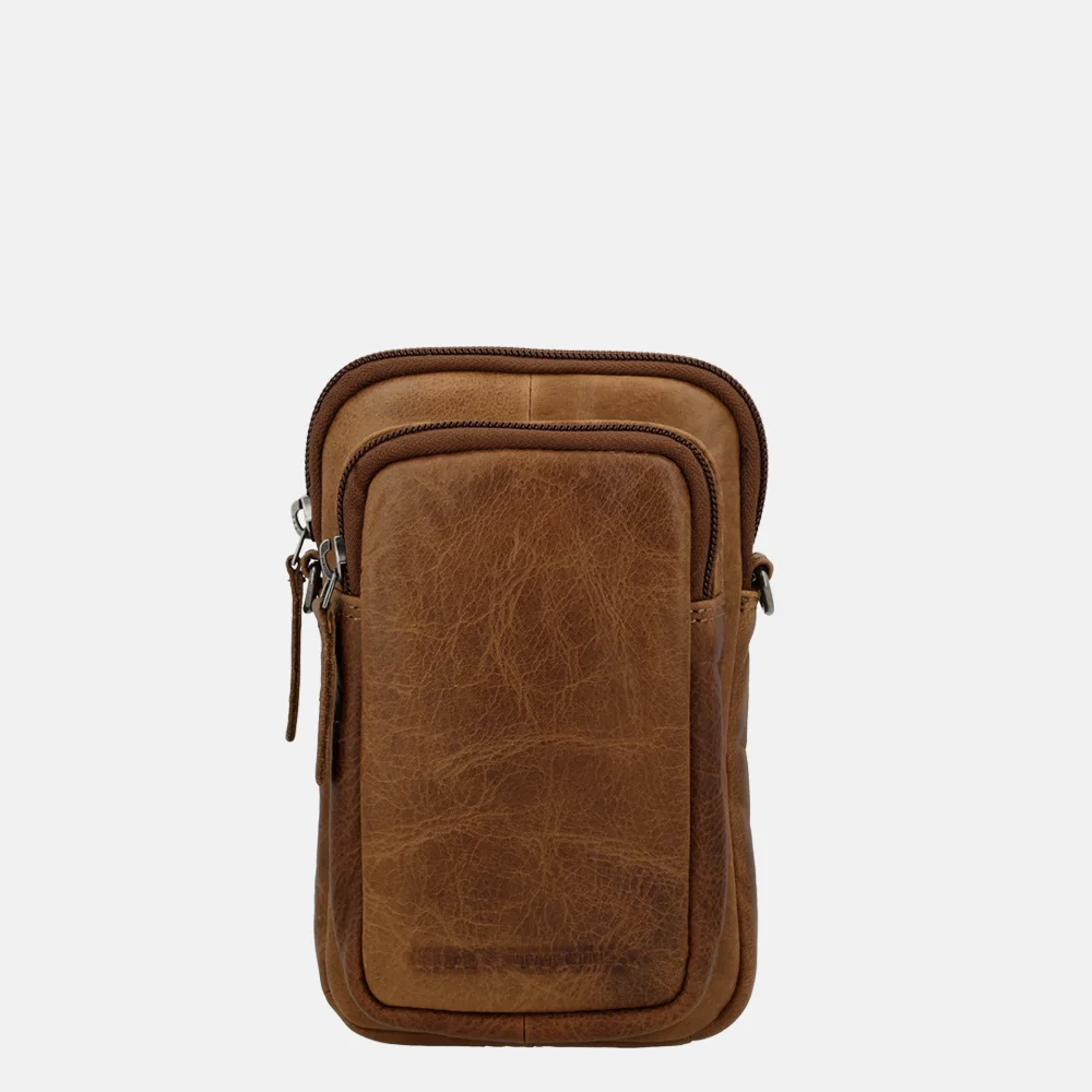 Hide & Stitches Navajo telefoontas cognac bij Duifhuizen