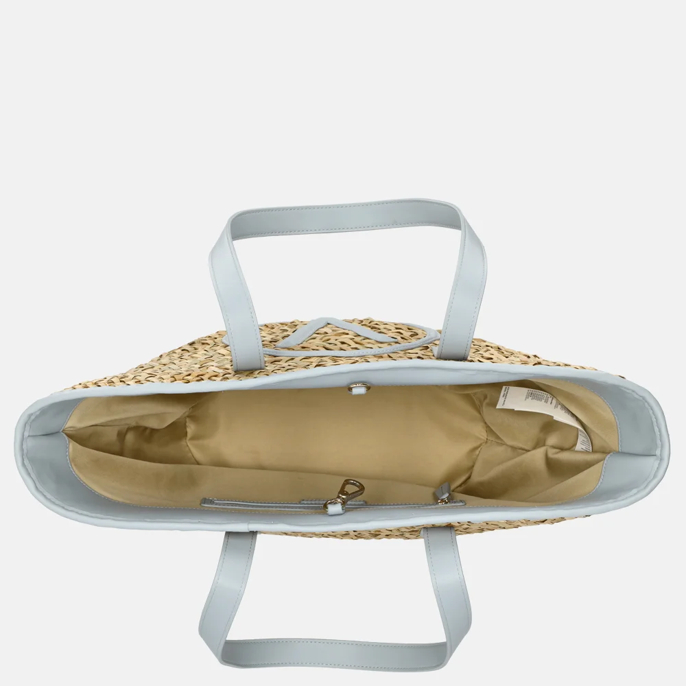 Valentino Bags Samuela shopper nat/azzurro bij Duifhuizen