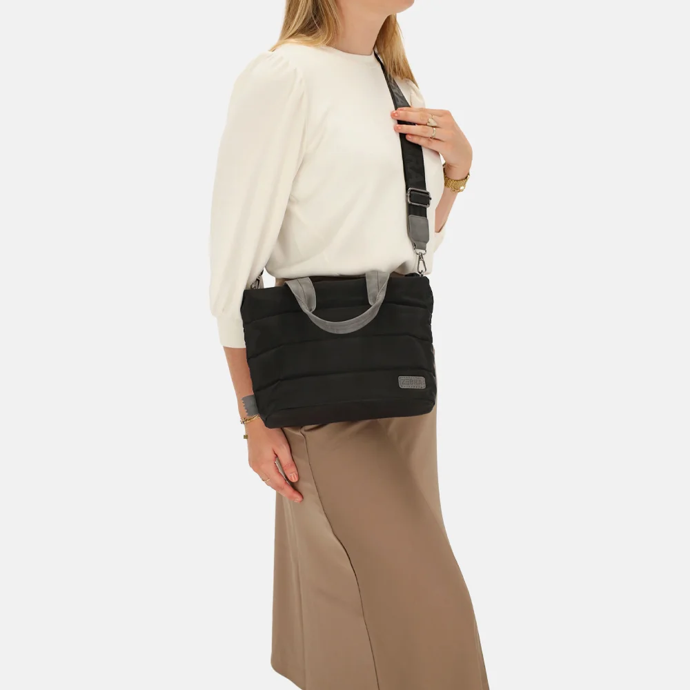 Zebra Trends Elske puffy handtas S zwart bij Duifhuizen