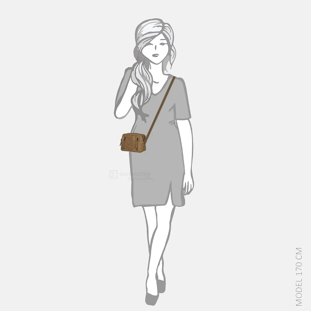 Enrico Benetti Kylie crossbody tas camel bij Duifhuizen
