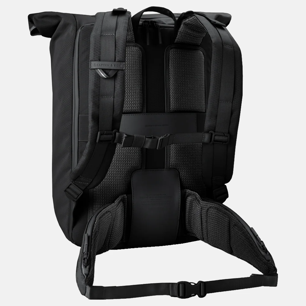 Kapten & Son Banff rugzak all black bij Duifhuizen