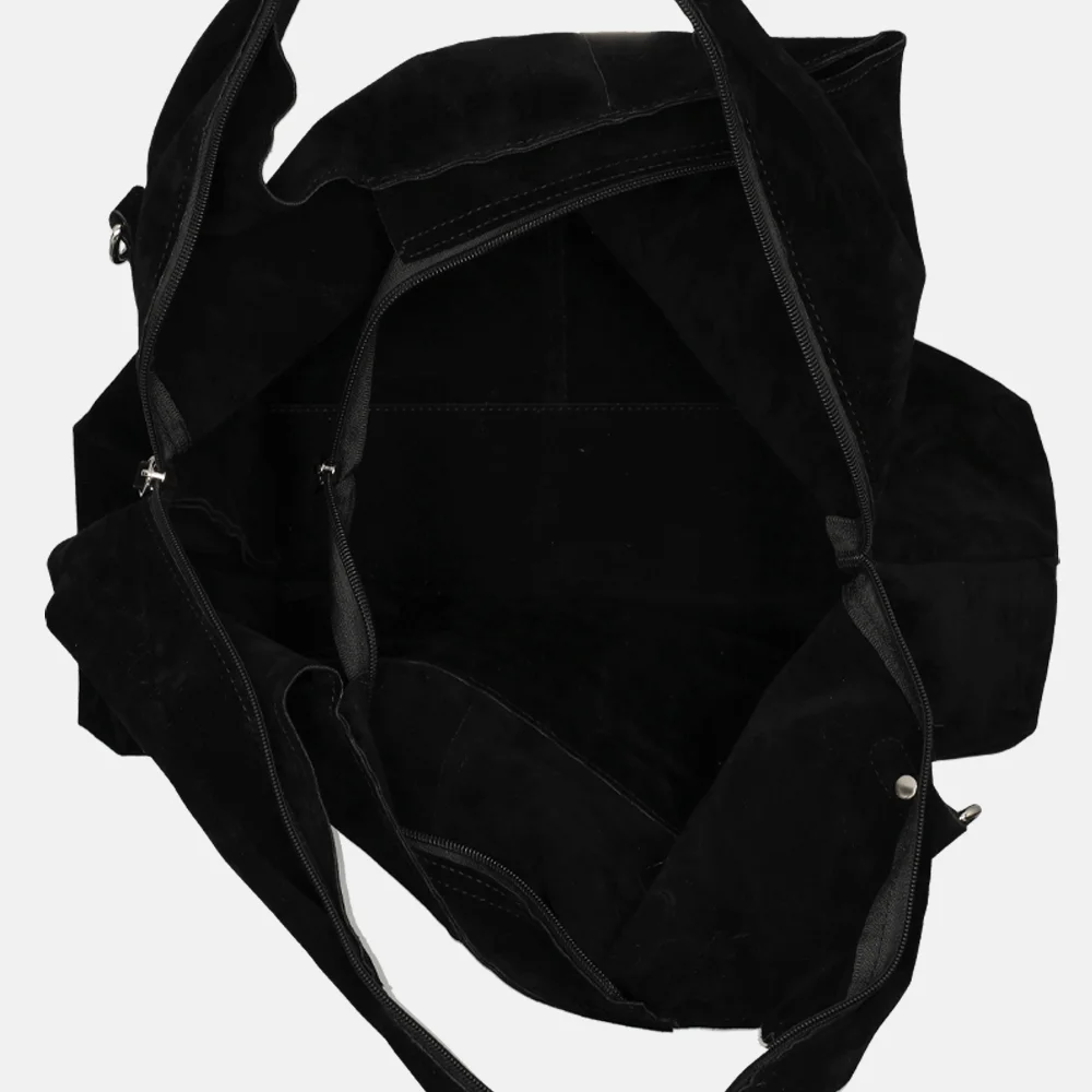 Flora & Co buideltas suedine noir bij Duifhuizen