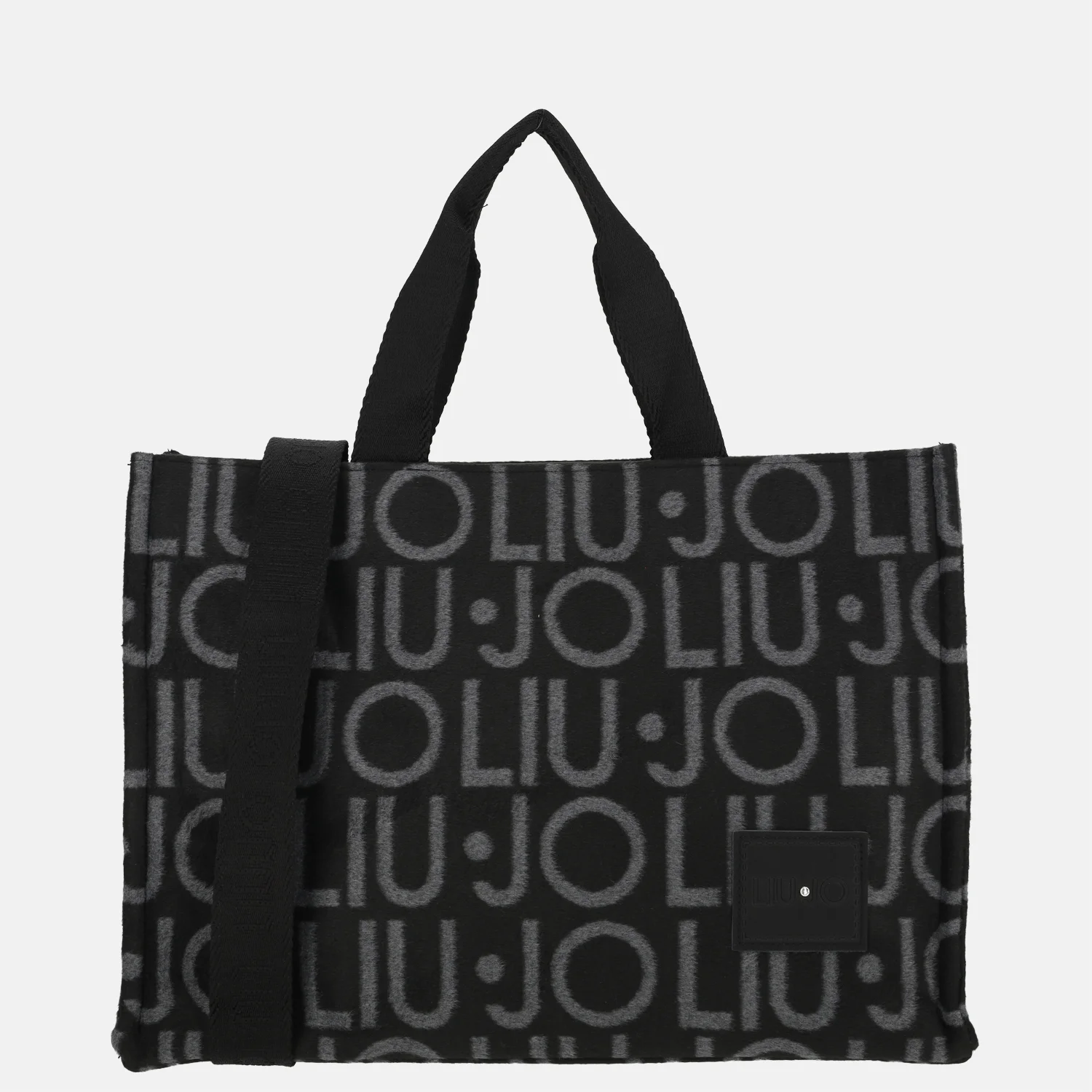 Liu Jo tote logo shopper L nero bij Duifhuizen