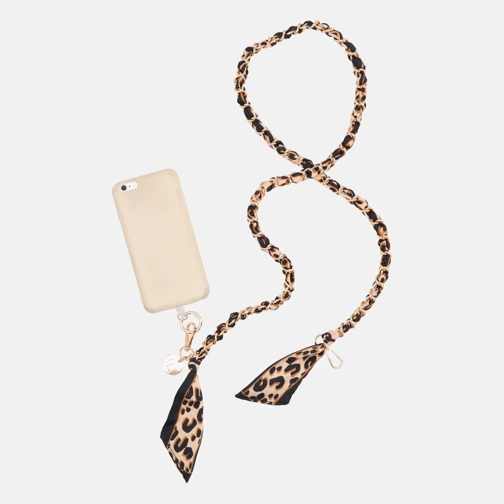 Charm London telefoonketting luipaard bij Duifhuizen