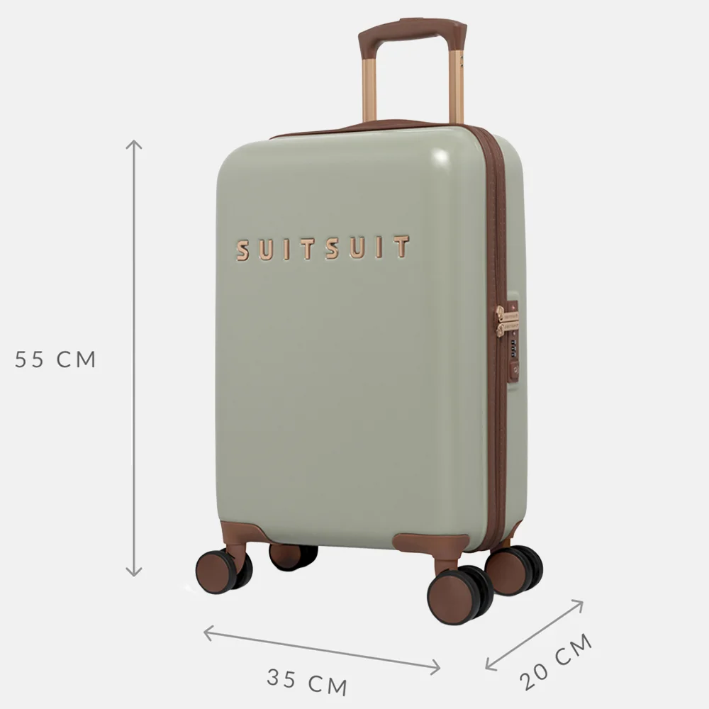 Suitsuit Fab Seventies handbagage koffer 55 cm sustained grey bij Duifhuizen