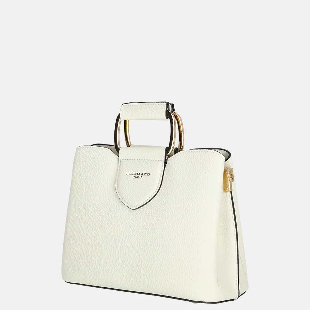 Flora & Co handtas S white bij Duifhuizen