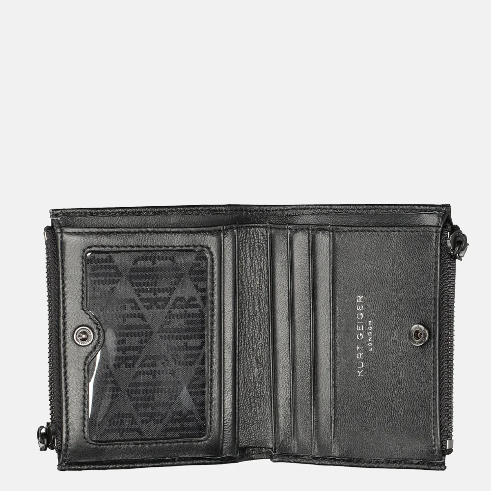 Kurt Geiger mini purse kensington drench portemonnee black bij Duifhuizen
