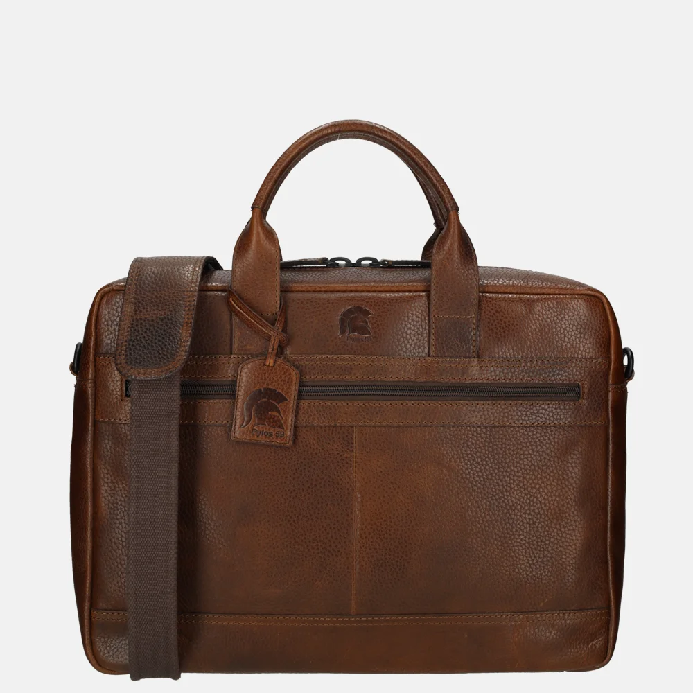 Pylos 59 Sarda laptoptas 15 inch brandy