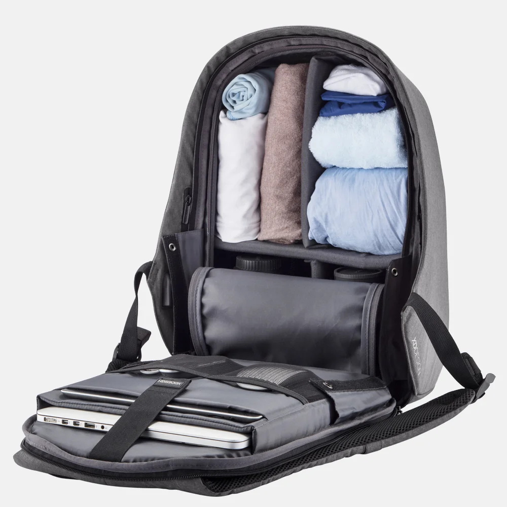 XD Design  Bobby Hero Regular rugzak 15.6 inch grey bij Duifhuizen