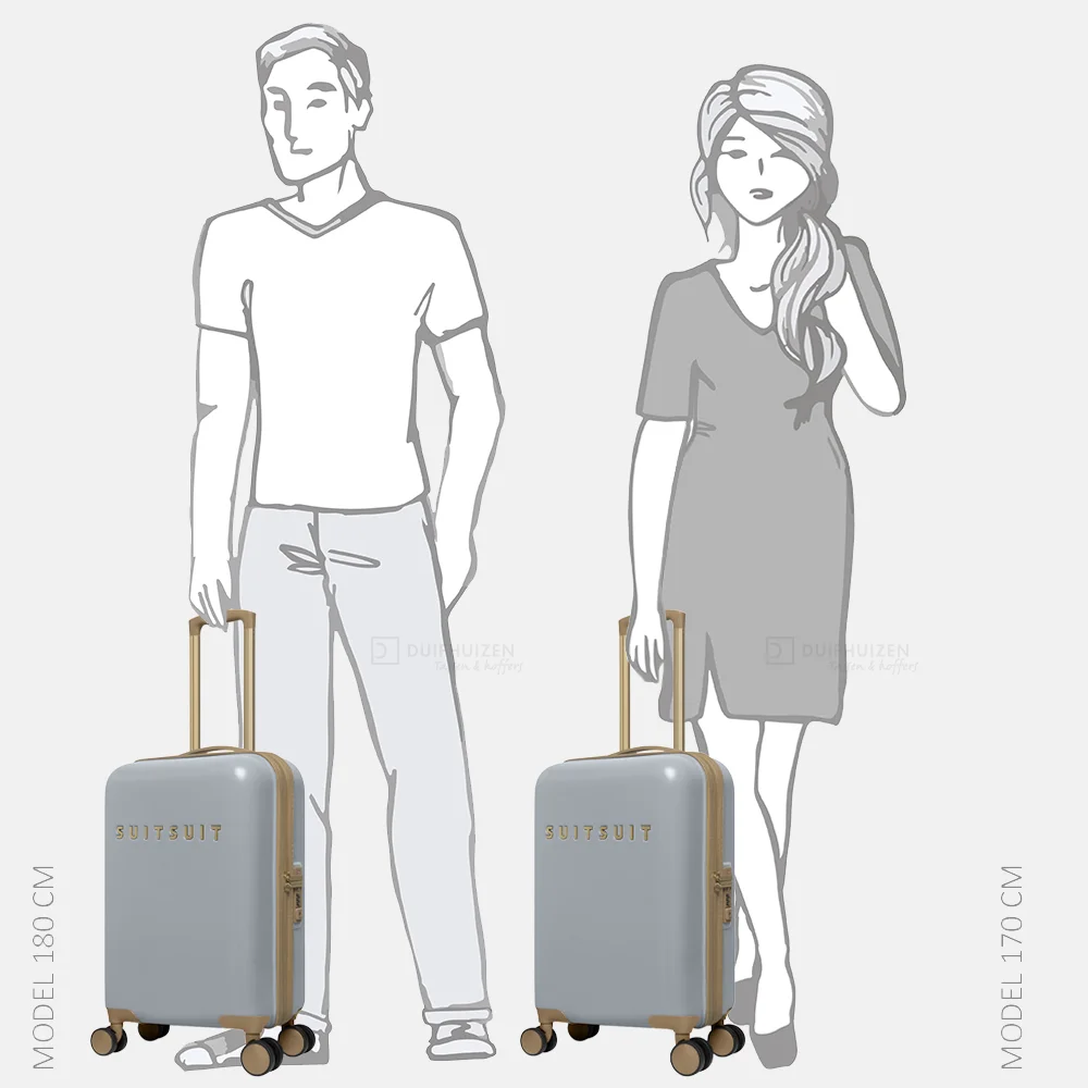 SUITSUIT Fusion handbagage koffer 55 cm frosted gray bij Duifhuizen