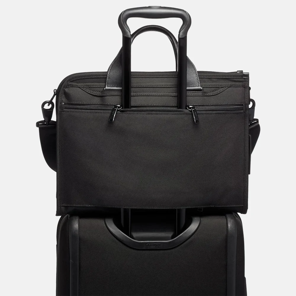 Tumi Alpha Slim Deluxe laptoptas black bij Duifhuizen
