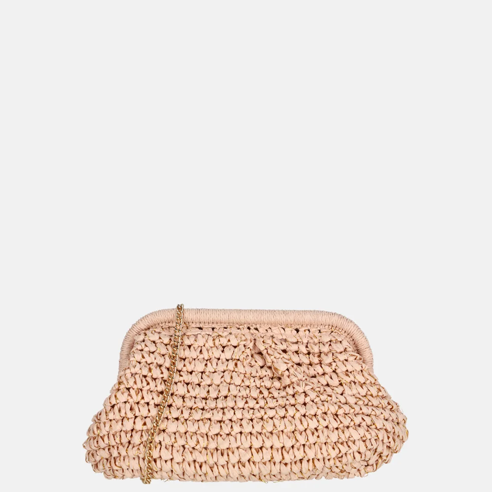 Flora & Co clutch riet rose
