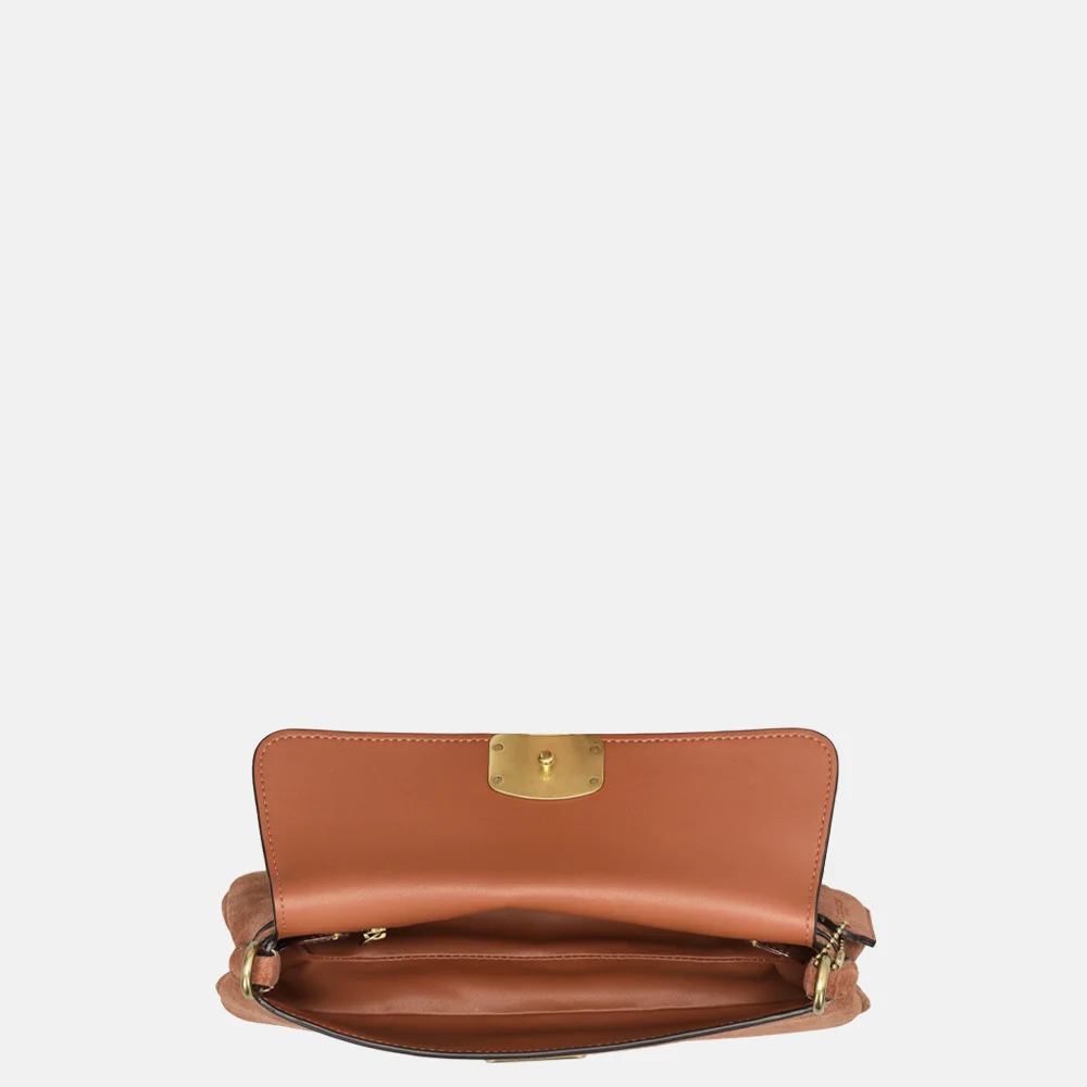 Coach Jet schoudertas suede clay bij Duifhuizen