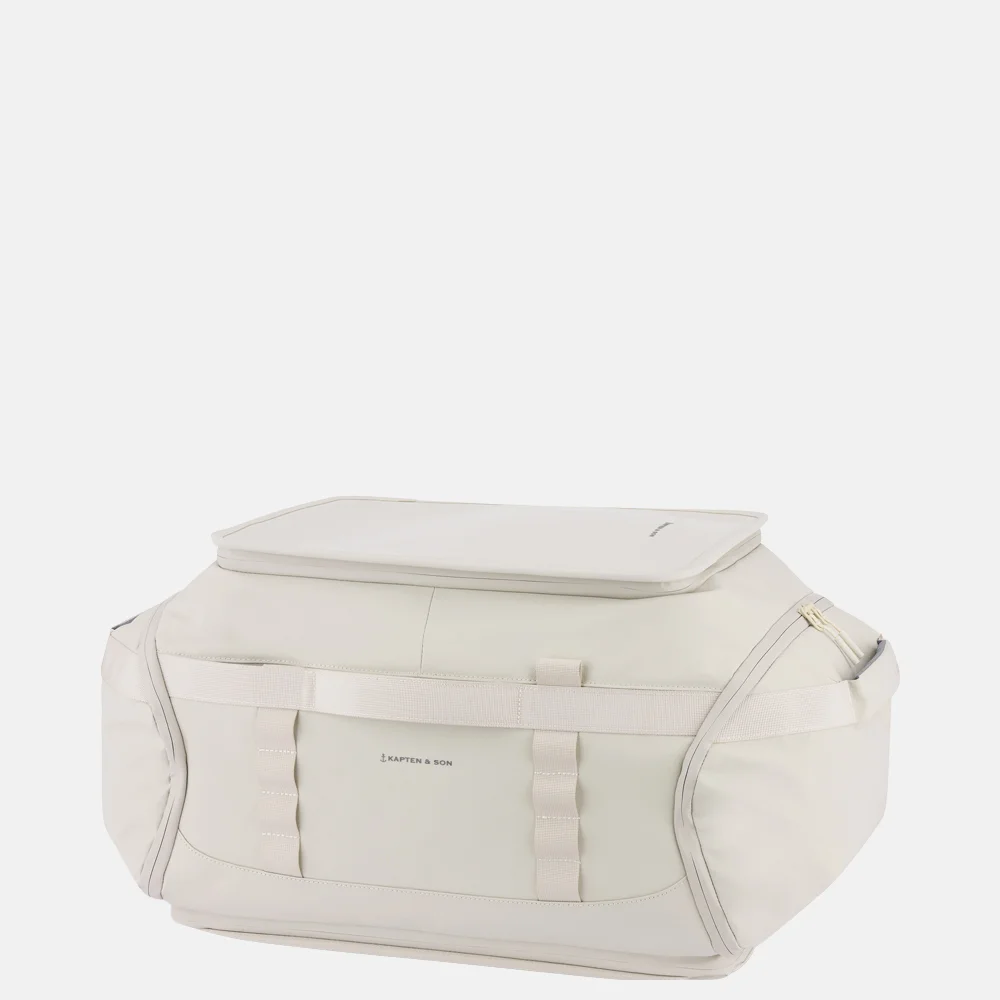 Kapten & Son Lisbon duffle rugzak sandstone bij Duifhuizen