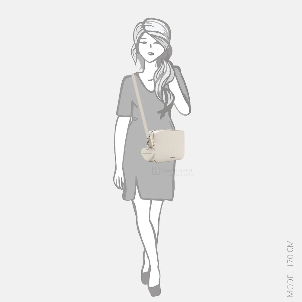 Emily & Noah Enie crossbody tas beige bij Duifhuizen