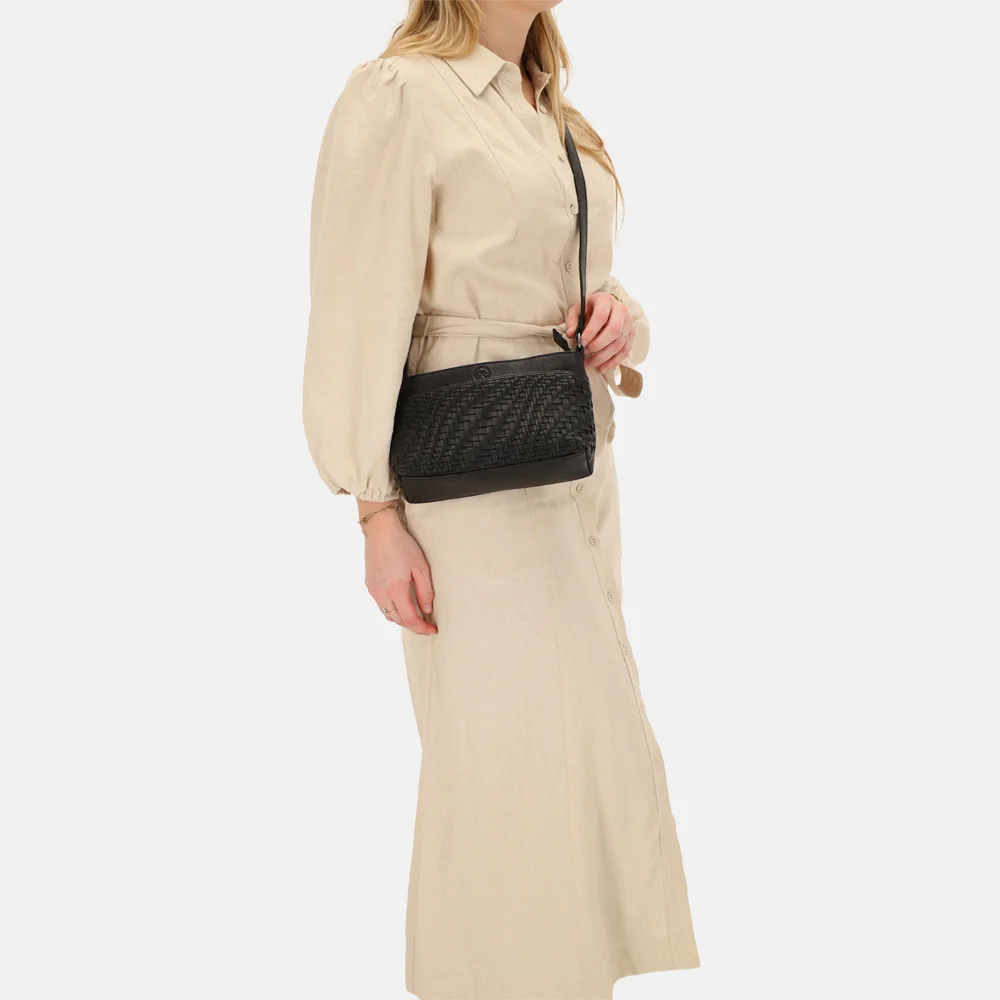 Hide & Stitches Inspired crossbody tas zwart bij Duifhuizen